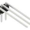 Pin header, 3 pole, pitch 2.54 mm, angled, black, 10056257