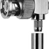 BNC plug 50 Ω, RG-58C/U, solder/crimp connection, angled, 100023339
