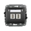TREND Gniazdo podwójne 2xUSB-AA 3.0 grafitowy 11GUSB-6