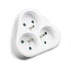 Rozgałęźnik 3-Gniazdowy - 3X2p+Z, Uziemienie, Biały / 24021
