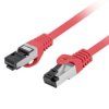 Kabel krosowy patchcord KAT.8.1 S/FTP LSZH CU 0.5M czerwony PCF8-10CU-0050-R