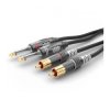 Sommer Cable HBA-62C2-0060 Jack to RCA Audio Cable 2x 6.3mm to 2x RCA 0.6m Black