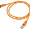Patch cord S/FTP, Cat 6a, RJ45 wtyk z obu stron, linka, Cu, 0,5m PP6A-LSZHCU-O-0.5M
