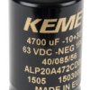 Kondensator 4700μF 63V dc Montaż na płytce drukowanej KEMET 35 x 55mm