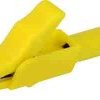 KROK4-CR-Y Krokodyl w izolacji, żółty 15A, 60VDC, długość 56mm, gniazdo bananowe 4mm