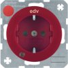 R.1/R.3 Gniazdo pojedyncze z uziemieniem schuko z diodą kontrolną LED czerwony 41102022 HAGER
