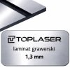 Laminat grawerski 1,3mm srebrno/czarny 862 formatka 300x200mm 30x20cm do obróbki laserowej