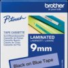 TZE-521 Laminated labelling tape, black on blue, 9 mm