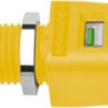Quick pressure clamp, 12.5 mm, yellow/green, 30 VAC/60 VDC, 16 A, faston plug, nickel-plated, ESD 498 / GNGE