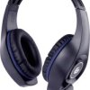 Gembird GHS-05-B Słuchawki nauszne przewód stereo czarny, niebieski regulacja głośności gaming