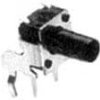 Short-stroke pushbutton, Form A (N/O), 50 mA/24 VDC, unlit , actuator (black, L 2.7 mm), 1.27 N, gull-wing, 1571300-2