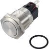 TRU COMPONENTS TC-12647484 Przełącznik wciskany 250 V/AC 3 A 1 x wył/(wł) IP65 zatrzask Mosiądz, chromowany 1 szt.
