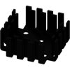 Finger shaped heatsink, (L x W x H) 42 x 42 x 17 mm, 6.8 K/W, black anodized, FK 223 SA 3