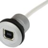 Kabel USB Złącze A USB B Złącze B USB B dł. 1.5m Przewód przedłużający USB USB 2.0 kolor: Szary