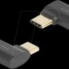 60245 Adapter USB 4.0 C male > female - 90°, 8K 60 Hz