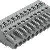 Socket header, 11 pole, pitch 5 mm, angled, gray, 231-111/026-000
