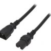 Kabel: 3X14awg, Iec C14 Męski,Iec C15 Żeński, 1,8M Lt-602+545 Sjt 14/3 105C...