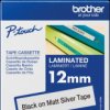 TZE-M931 laminated tape, black on silver, 12mm