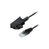 Maxtrack TF 20-15 L Phone Cable 1x TAE-F plug - 1x LAN 15 m Black