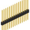 Pin header, 15 pole, pitch 1.27 mm, straight, black, 10060315