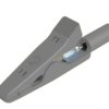 Zacisk krokodylkowy 8A izolowany 4mm Szary Hirschmann Test & Measurement