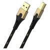 Oehlbach D1C9546 USB cable USB 2.0 USB-A plug, USB-B plug 10.00 m Black/golden