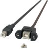 USB 2.0 cable for front panel mounting, USB plug type B to USB panel socket type B, 3 m, black, K5293SW.3V2