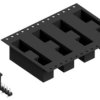 Pin header, 12 pole, pitch 2.54 mm, angled, black, SLLP5SMD03812ZBTR