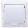 Akcent Gniazdo Bryzgoszczelne Z/U Schuko Ip44 Klapka Biała Gph-1As/00/W