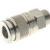 Szybkozłącze powietrza RS PRO G 1/2 męskie rodzaj Żeński Gwintowany Mosiądz niklowany 1/2in