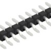 Pin header, 10 pole, pitch 2.54 mm, straight, black, 10080419