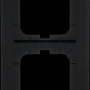 1722-281 Cover frame 2-gang, black - Busch-axcent®