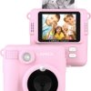 Lamax InstaKid1 Aparat polaroid różowy Zintegrowany akumulator, z wbudowaną lampą błyskową, Nagrywanie w Full-HD, Bryzgo