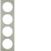 BERKER R.3 Ramka 4 poczwórna stal szlachetna/biały 10142214 HAGER