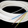 Flexible cable, 3 x 0.75 mm², white, 10-m coil