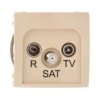 Simon Basic Gniazdo Antenowe Rd/Tv/Sat Przelotowe Beżowe Bmzar-Sat10/P.01/12