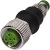 VK000037, Adapter, M12 żeński 3pin prosty, M8 męski 3pin prosty, 24V, -25-85C, IP67