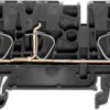 Through terminal block, spring balancer connection, 0.5-4.0 mm², 3 pole, 24 A, 8 kV, black, 1683410000