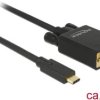 Kabel USB typu C™ wtyczka - wtyczka VGA (DP Alt Mode) Full HD 1080p 1 m, czarny