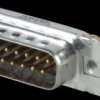 163A16369X D-SUB plug, 15-pin, angled, RM 9.4, turned