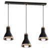 Lampa Wisząca Holly Black / Wood 3Xe27 60W Mlp6256 Milagro