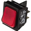 Przełącznik kołyskowy Wł.-wył. podświetlany 10 A DPST Czerwony TE Connectivity