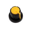 Gałka potencjometru 15mm czarno/żółta