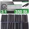 Heat shrink tubing kit 3:1, black, 350 pieces, 1807CA006