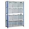 Eco-Rax Shelving Bay 1800 x 1200 x 450mm 12 x 40 Ltr Storemaster Containers
