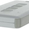 ABS remote control enclosure, (L x W x H) 71.5 x 39.3 x 11.5 mm, light gray/white (RAL 9002), 13124.30