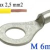 Konektor ( oczko ) cynk; 6mm; kabel 1- 2,5mm2