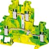 Ground terminal, 4 pole, 0.14-4.0 mm², clamping points: 2, green/yellow, screw connection, NSYTRV24DPE
