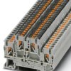 Double level terminal, push-in connection, 0.14-4.0 mm², 4 pole, 22 A, 6 kV, gray, 3210583