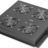 Roof ventilation unit, steel, (W x H x D) 470 x 80 x 410 mm, black, for Varioflex-N/Unique Network/Dynamic Basic Enclosure serie